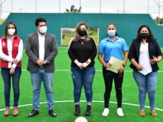 Rescatan cancha de fútbol en municipio de Apozol
