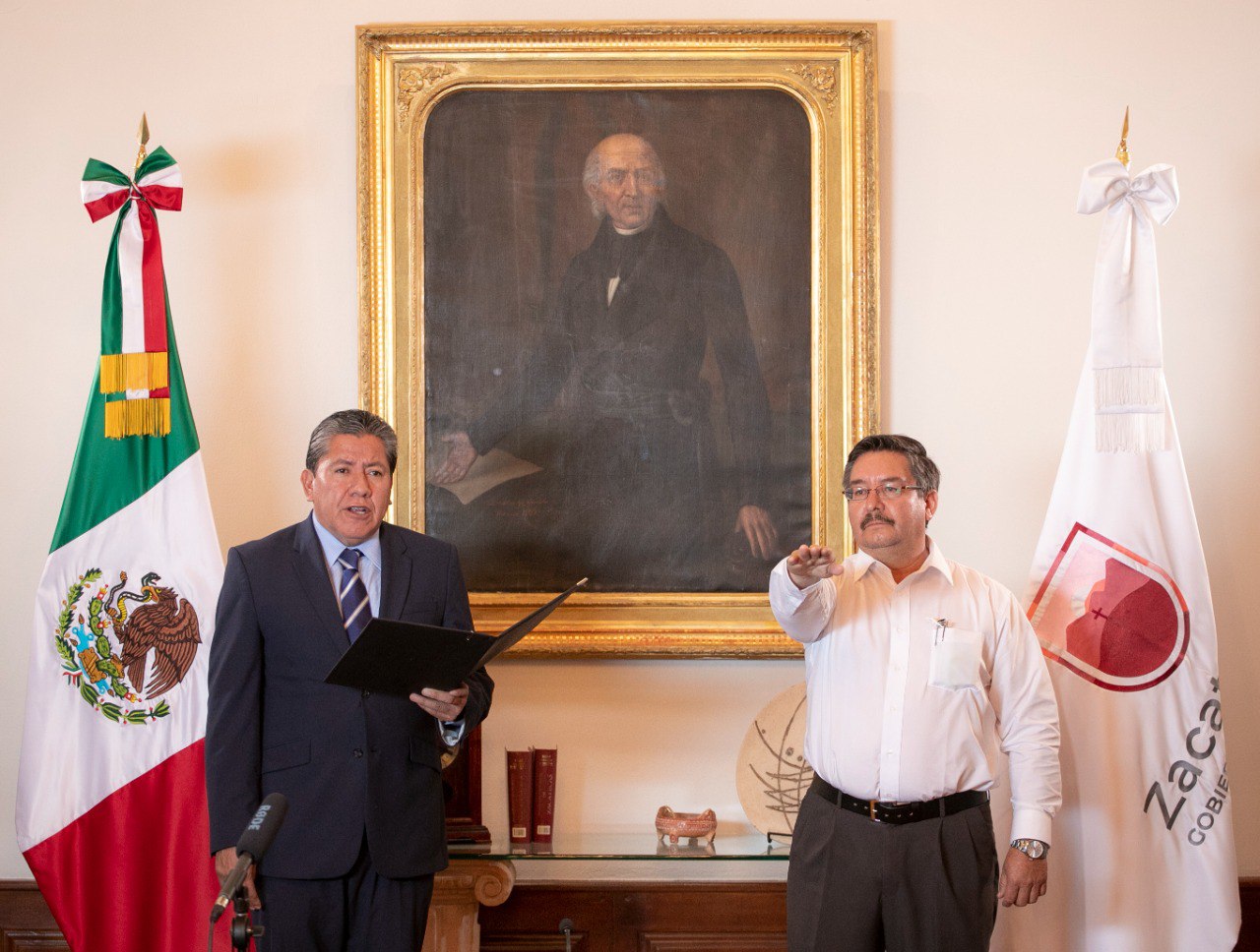 Gobernador David Monreal nombra a Coordinador General Jurídico y Secretarios de Salud y de Administración.
