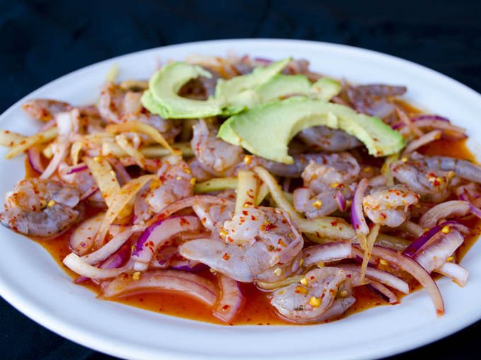 Aguachile de camarones
