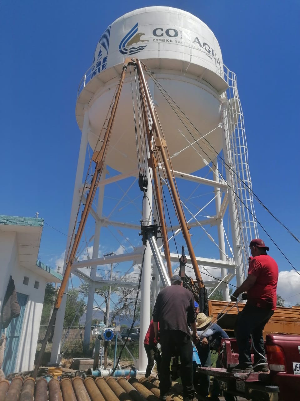 Trabaja SIMAPAJ en el pozo siete por falla de la bomba