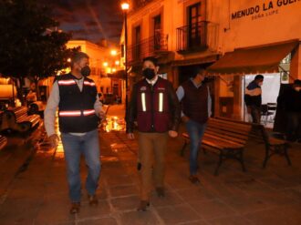 Supervisa Jorge Miranda avance de obras en la plazuela Genaro Codina