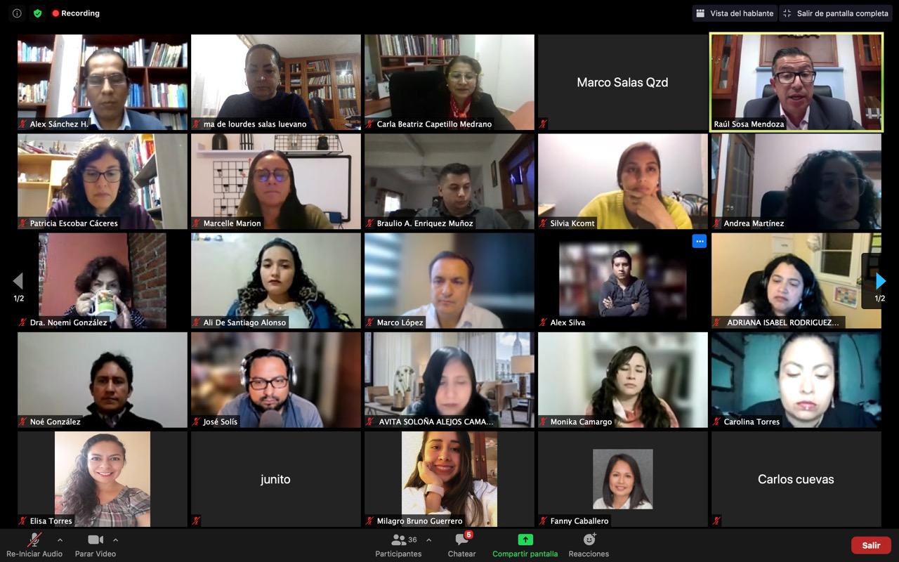 MIHE de la UAZ realiza estancia académica virtual con la Pontificia Universidad Católica del Perú