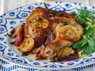 Pollo al horno con limón