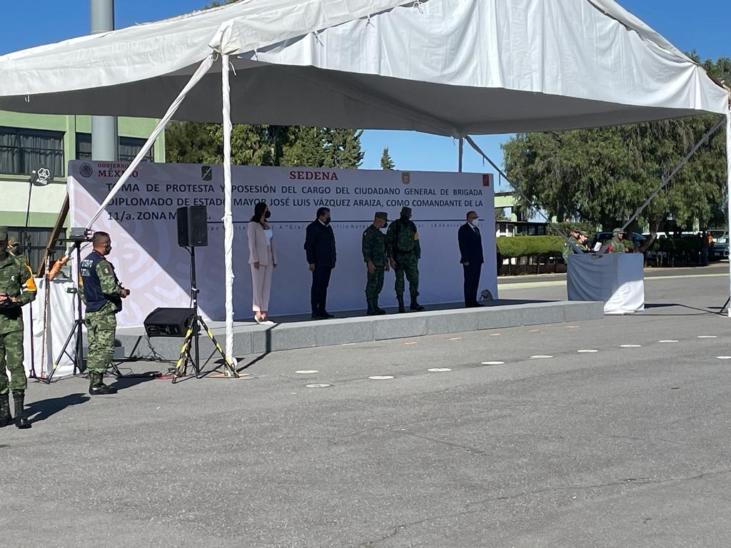 José Luis Vázquez Araiza toma protesta como Comandante de la 11va Zona Militar