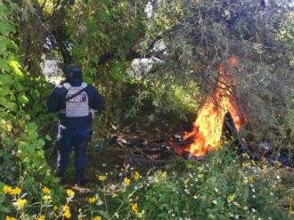Integrantes de la Mesa Estatal de Construcción de Paz y Seguridad, desmantela dos campamentos en comunidades de Guadalupe y Jerez