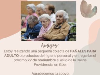 Recolectan pañales para los abuelitos del asilo