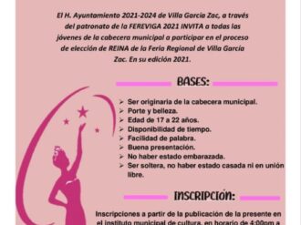 Machista, convocatoria para reina de la feria de Villa García