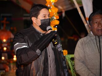 Participa alcalde Jorge Miranda en el desfile de motociclistas conmemorativo por el Día de Muertos