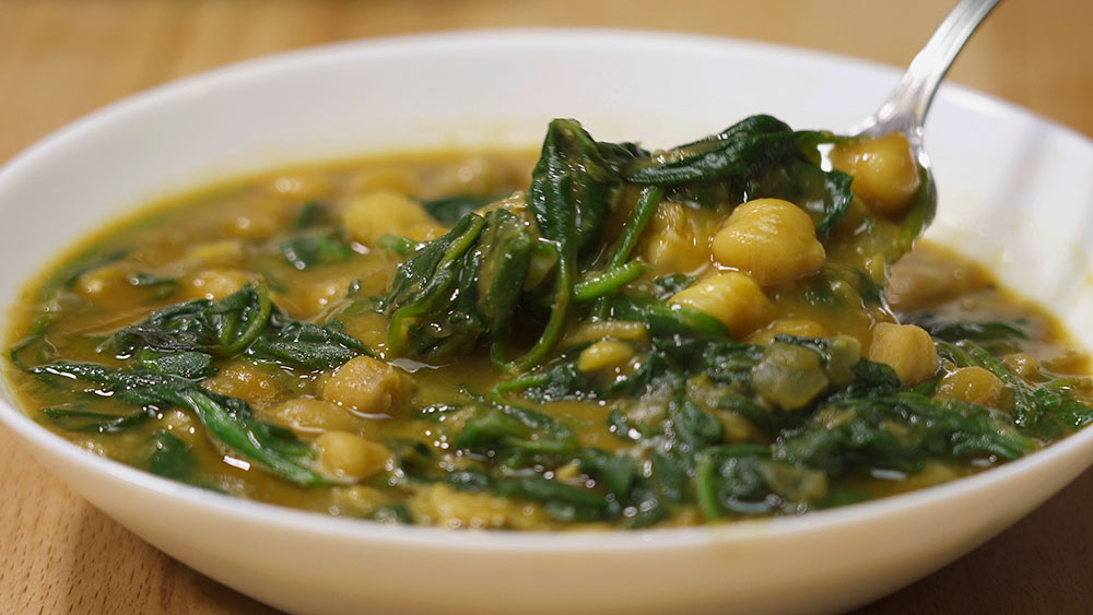 Garbanzos con espinacas 