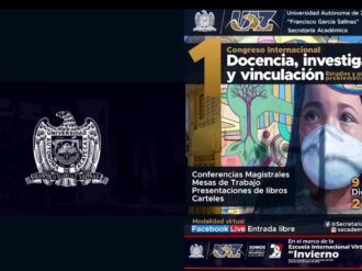 UAZ invita a participar en Primer Congreso Internacional: Docencia, investigación y vinculación.