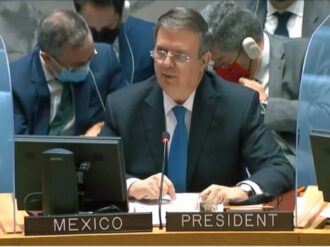 Ebrard pide ante la ONU combatir el tráfico de armas junto al sector privado