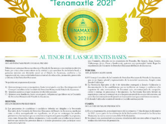La CDHEZ convoca al Premio de Estatal de Derechos Humanos “Tenamaxtle 2021”