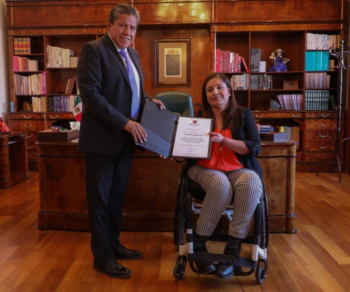 Designa David Monreal a Miriam García como directora del Instituto para la Inclusión y Atención de Personas con Discapacidad