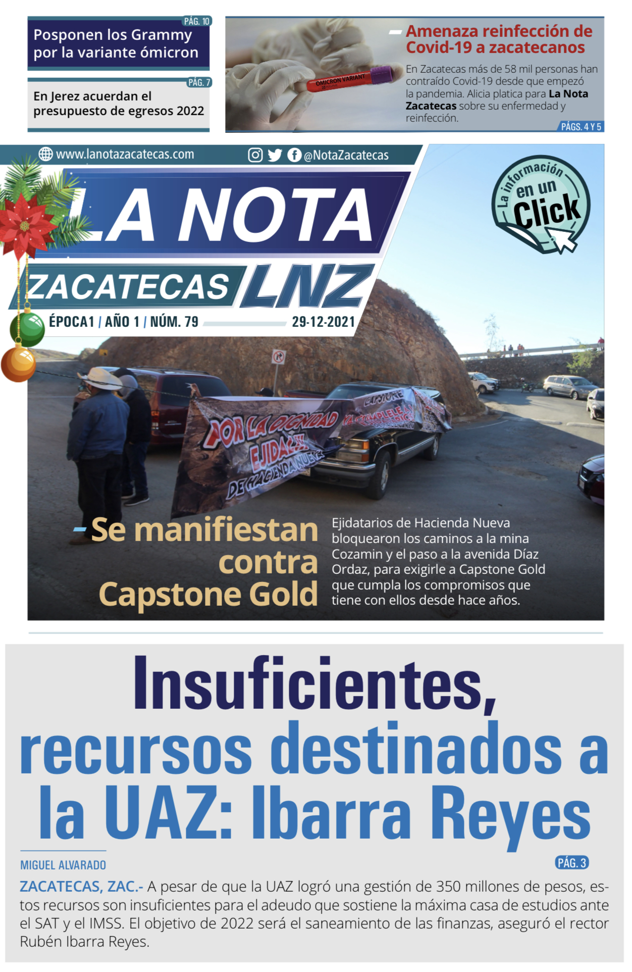 La Nota Zacatecas 29/12/21