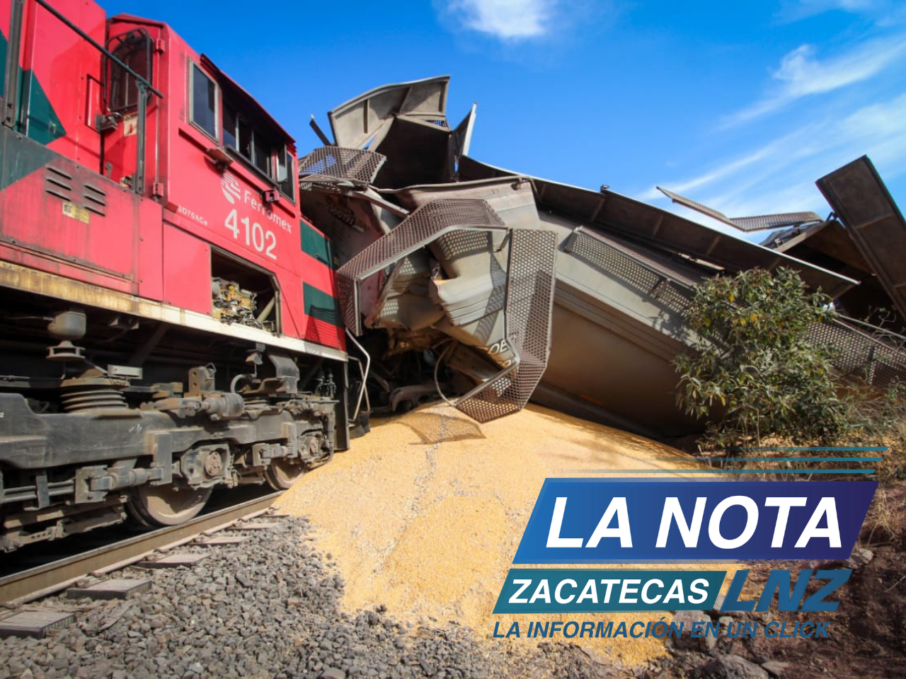 Colisión de dos trenes detiene movilizaciones en Guadalupe y Zacatecas