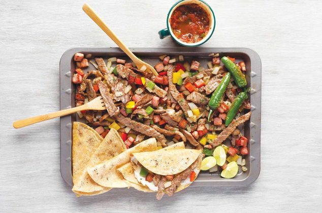 Alambre de res con pimiento