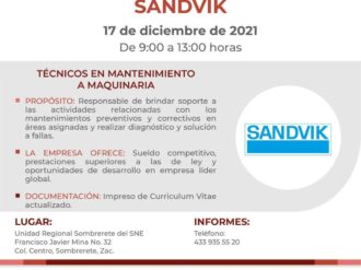 Realizará Gobierno de Zacatecas reclutamiento presencial  para empresa minera en Sombrerete