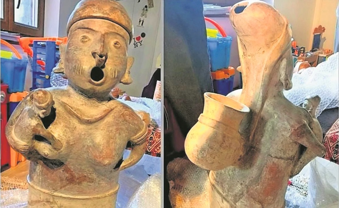 Familia francesa regresa  a México piezas prehispánicas