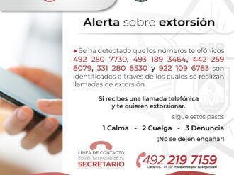 Gobierno del Estado advierte sobre extorsiones  virtuales