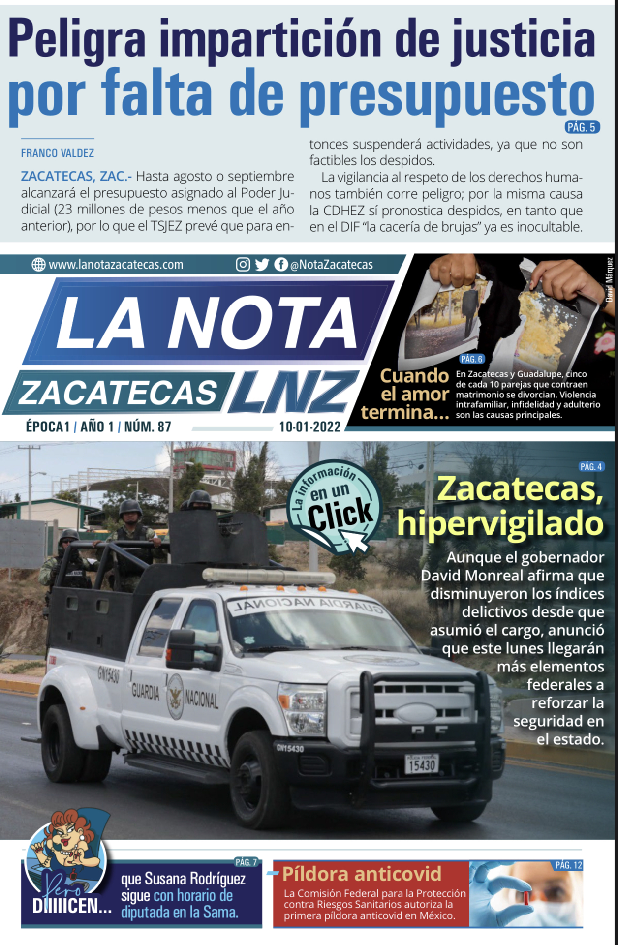 La Nota Zacatecas 10/01/22