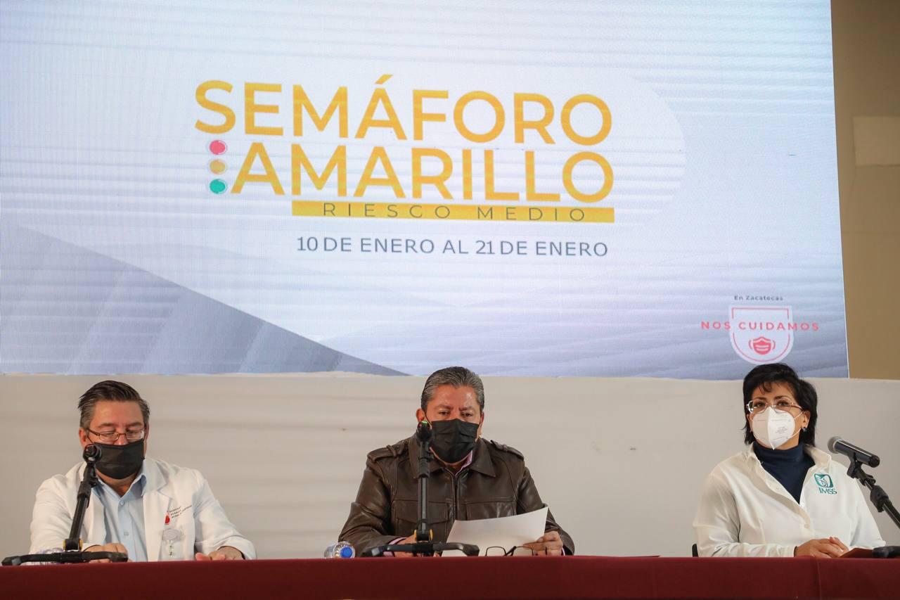 Vuelve Zacatecas a semáforo amarillo