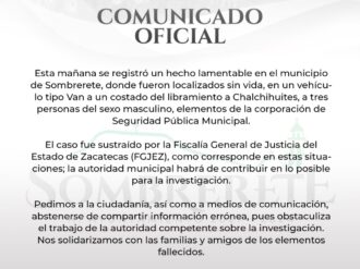 Ya van 11 policías asesinados; matan a tres en Sombrerete