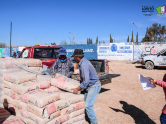 Benefician a 540 familias con cemento