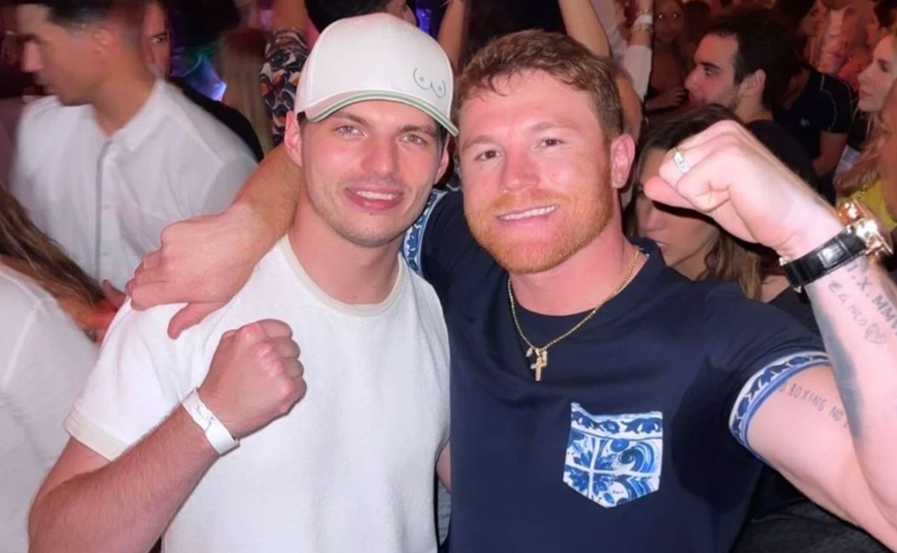 Canelo Álvarez y Max Verstappen disfrutan fiesta y tequila juntos