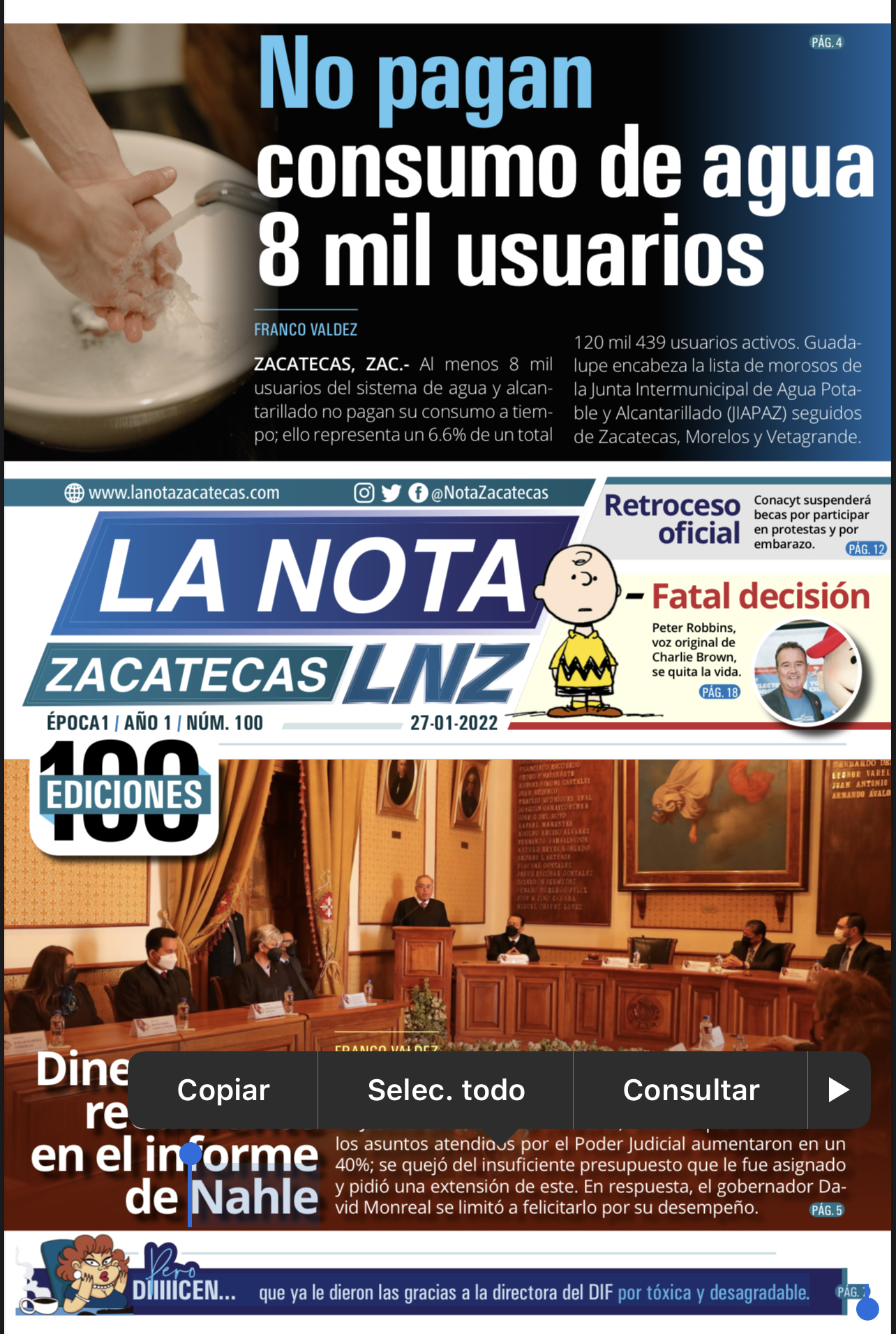 La Nota Zacatecas 27/01/2022