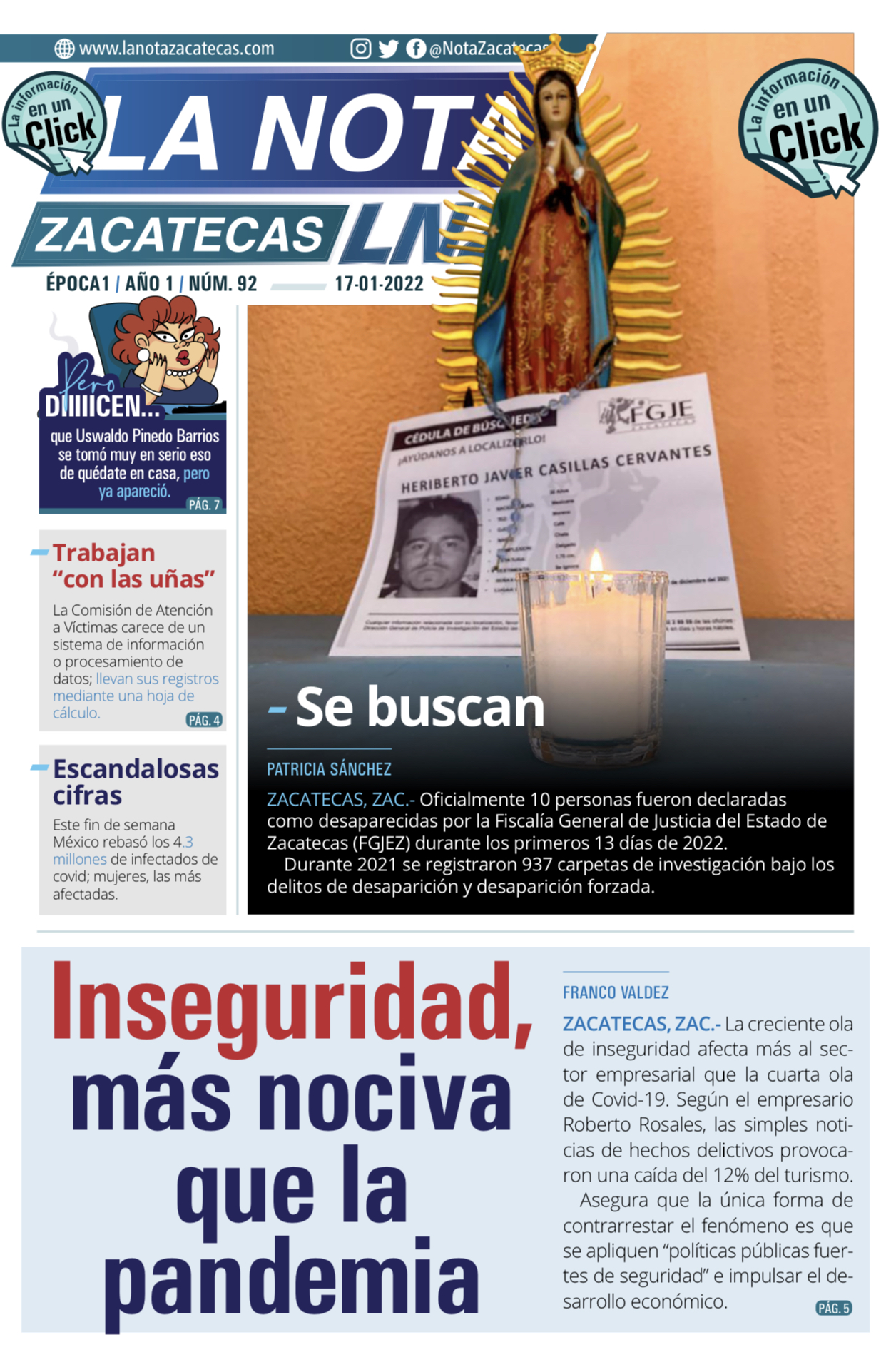 La Nota Zacatecas 17/01/22