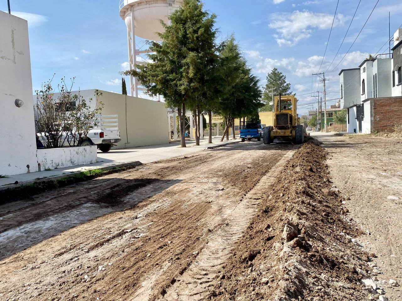 Realizan obras públicas en calles en Plan Maestro El Molino