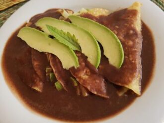 Enfrijoladas veganas