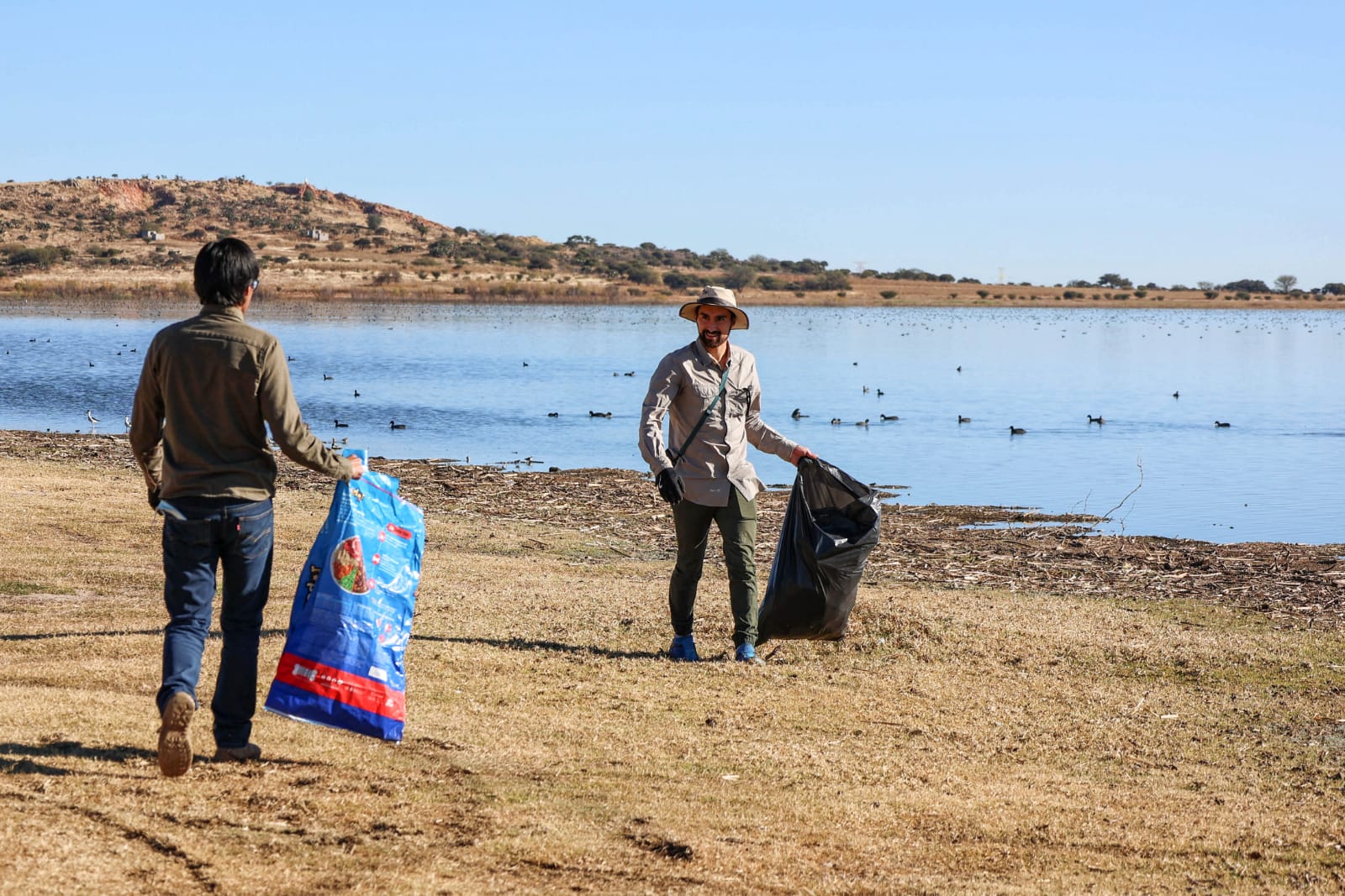 Limpian presa por llegada de aves migratorias