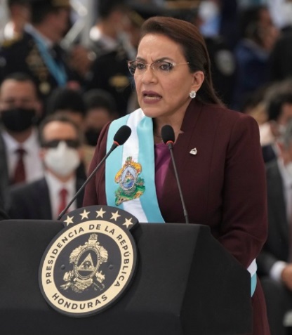 No más narcotráfico ni crimen organizado: primera mujer presidenta de Honduras