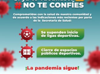 Por covid-19 cerrarán espacios deportivos en Sombrerete