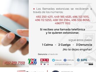 SSP advierte de llamadas de extorsión a ciudadanos