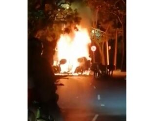 Incendio de camioneta de lujo deja dos muertos en Las Lomas