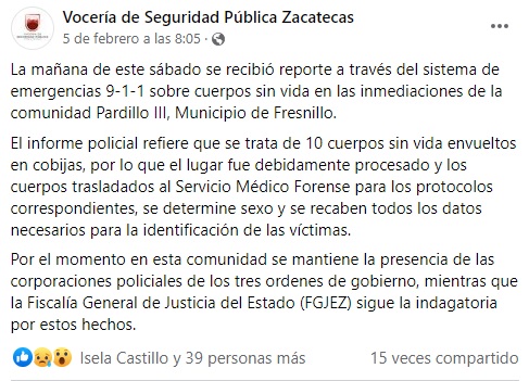 Matan a 18 en un día