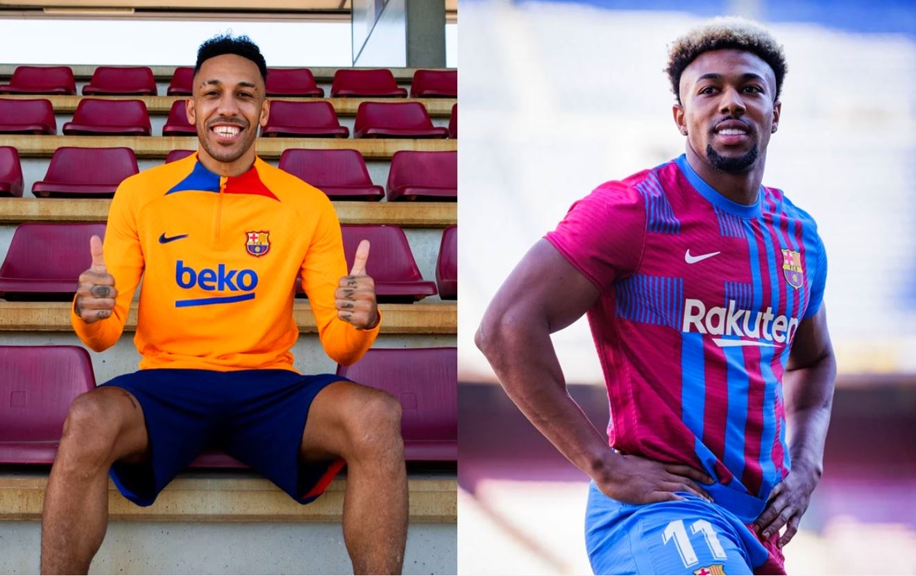 Barcelona presenta oficialmente a Aubameyang y Adama Traoré