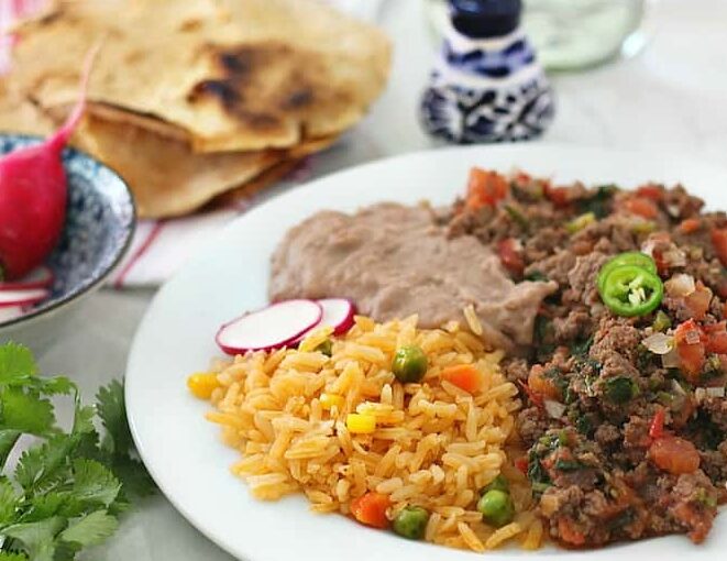 Carne molida a la mexicana