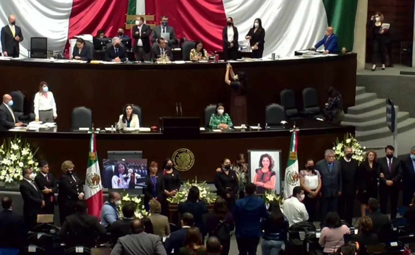 Hacen homenaje en San Lázaro a diputada Celeste Sánchez, encontrada muerta en Durango