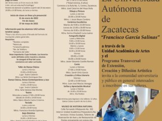 UAZ convoca estudiantes y público en general a inscribirse en sus Talleres Artístico Culturales