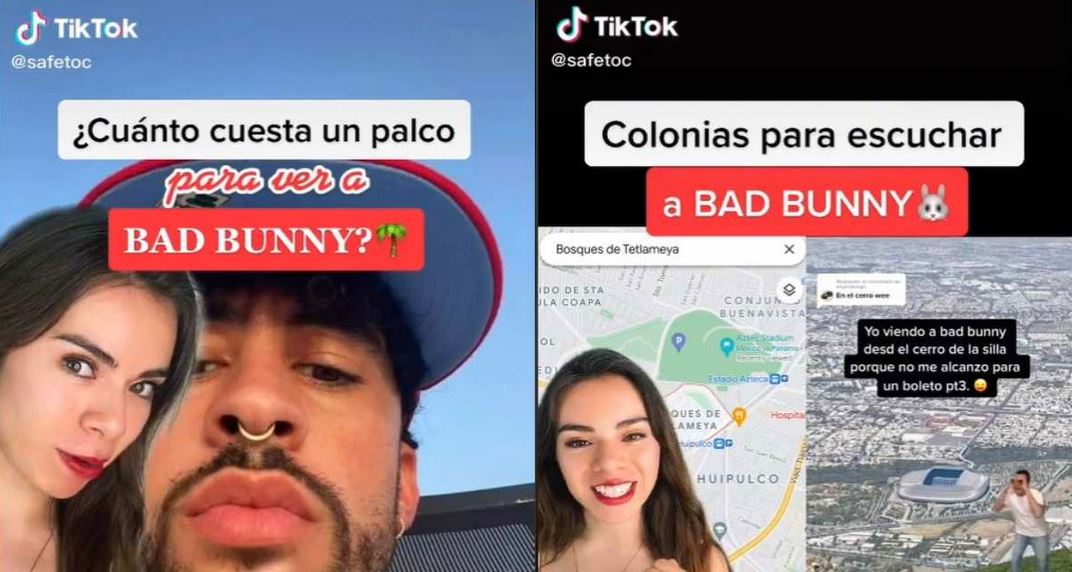 Tiktoker revela en qué colonias escuchar el concierto de Bad Bunny gratis