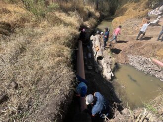 Reparan colector del río Jomulco en Jerez