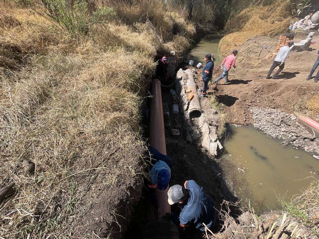 Reparan colector del río Jomulco en Jerez