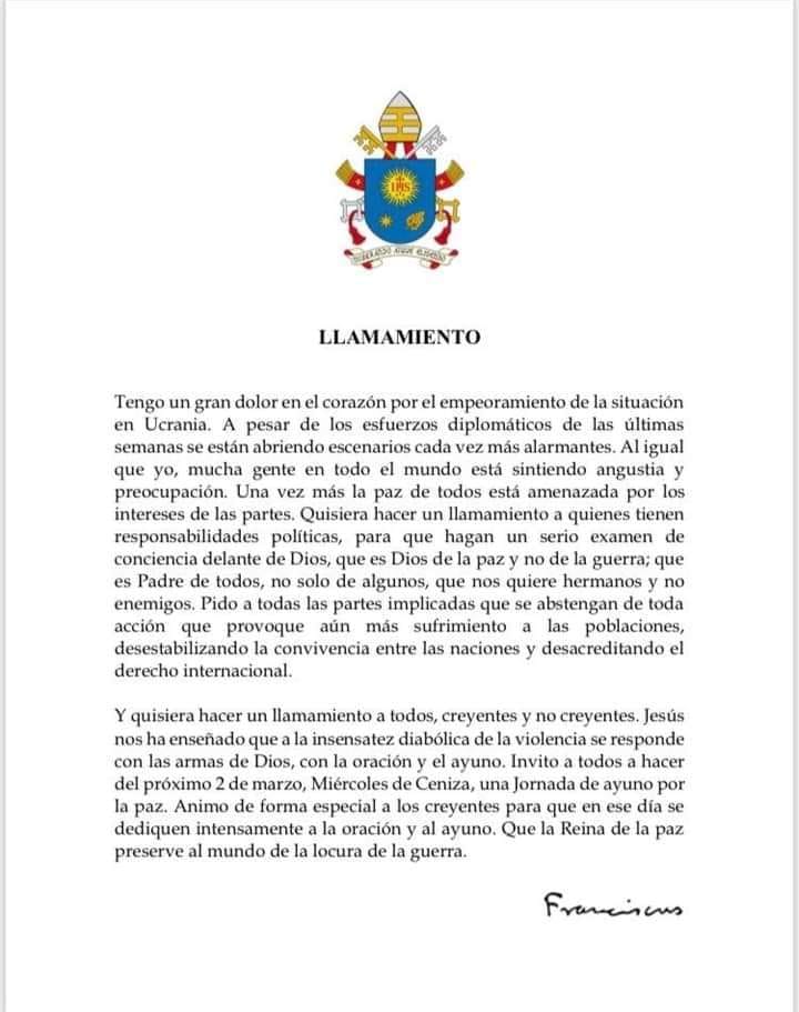 Se suma la Diócesis de Zacatecas a jornada por la paz mundial
