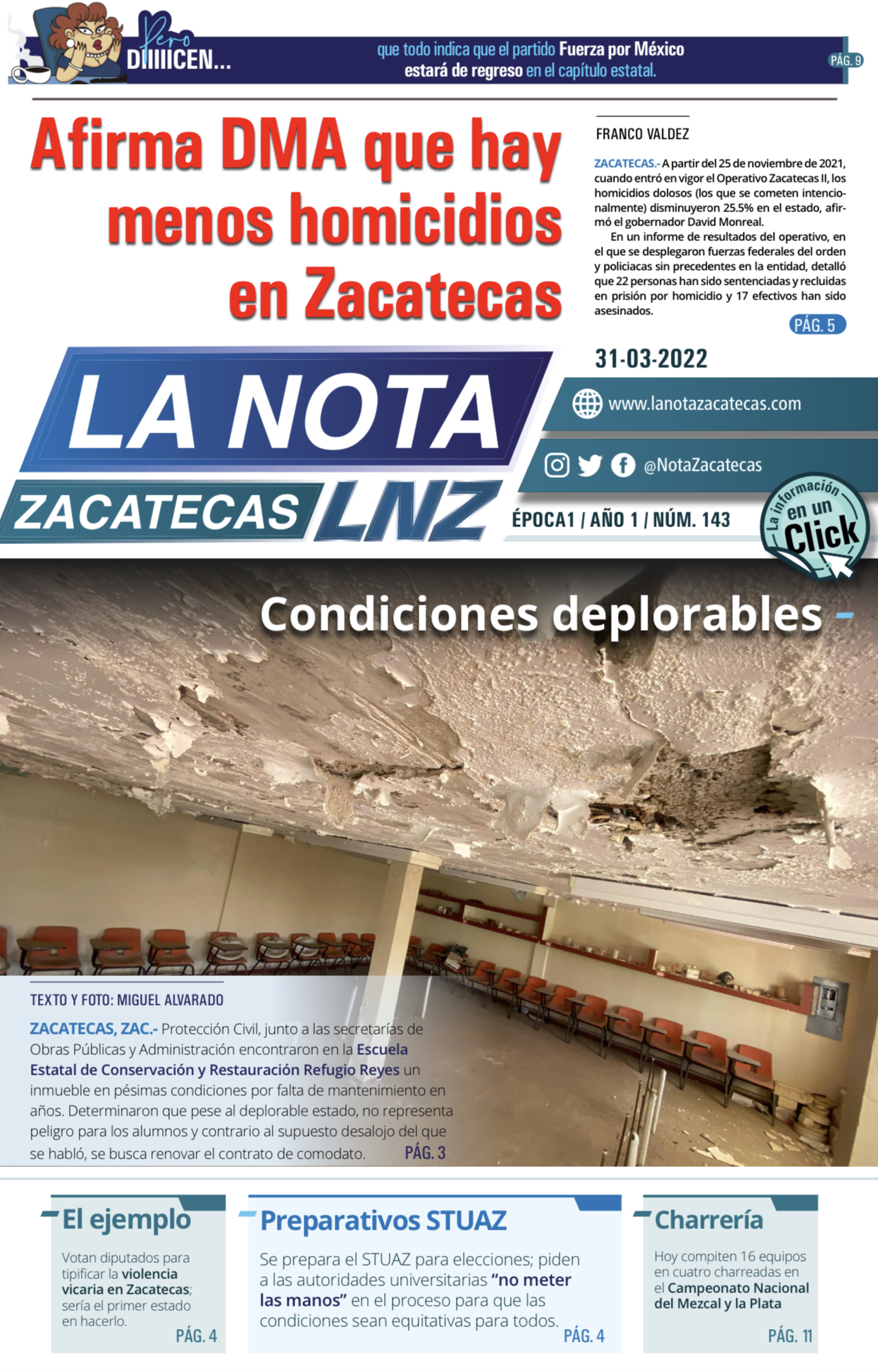 La Nota Zacatecas 31/03/22