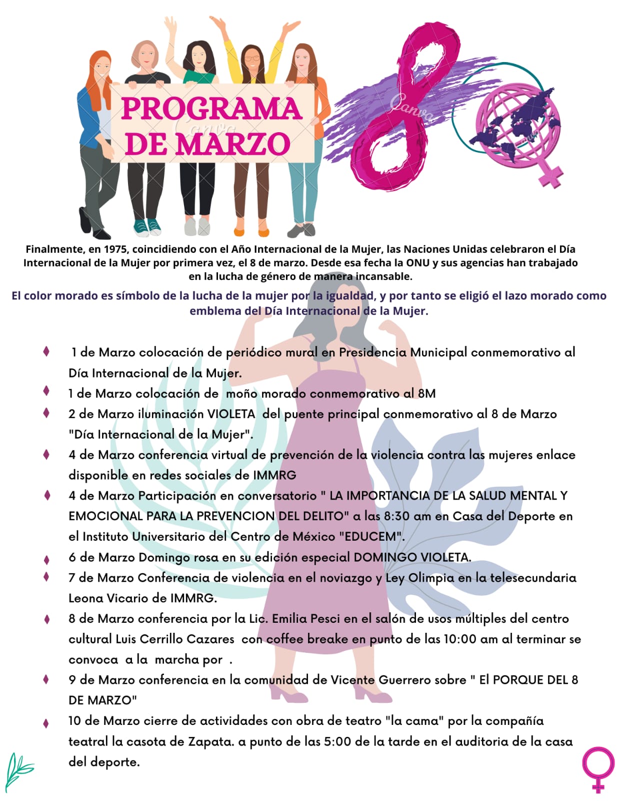 Ayuntamiento de Río Grande ofrecerá actividades en el día de la mujer