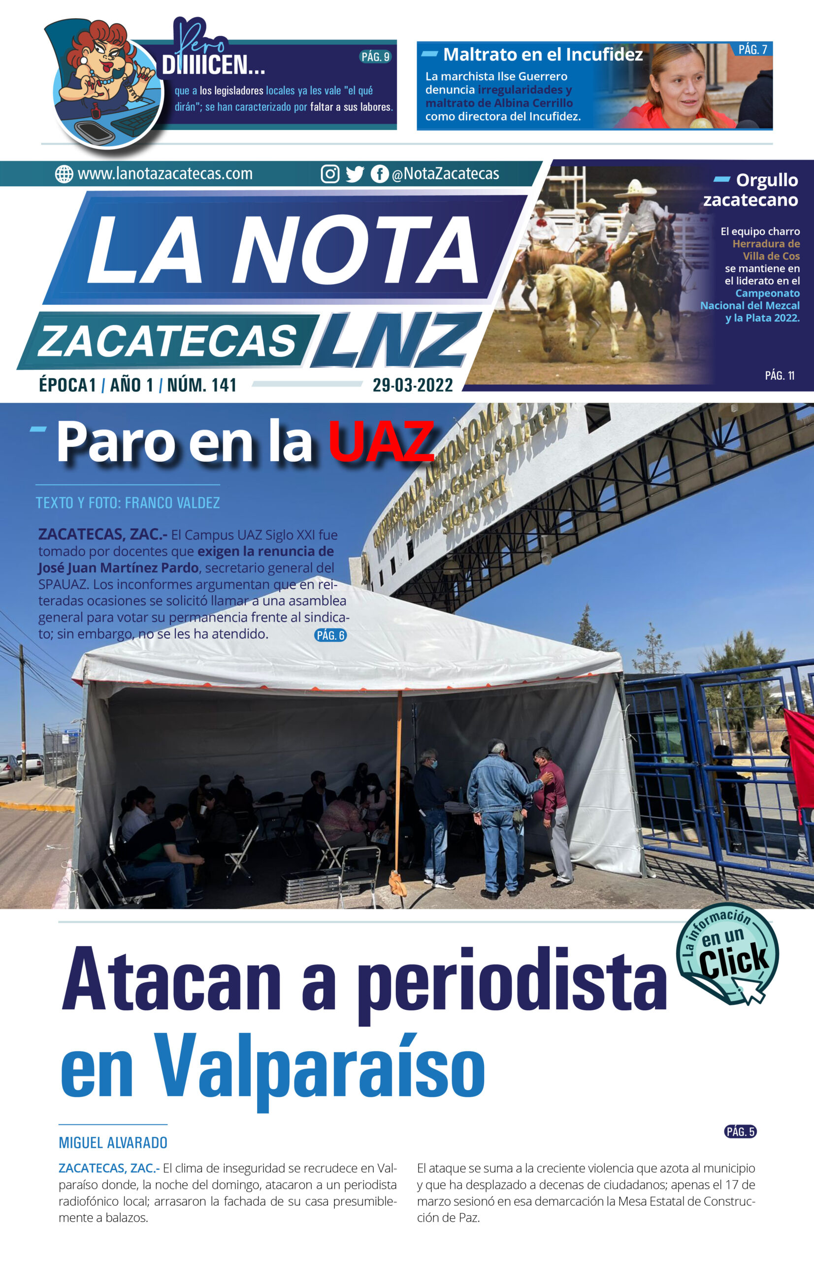 La Nota Zacatecas 29/03/22