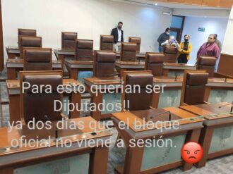 Suspenden sesión legislativa; diputados de Morena no se presentaron